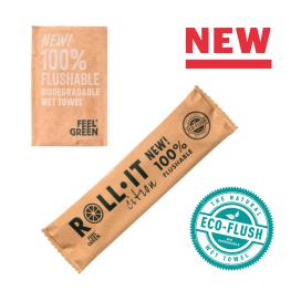 flushable wet wipes with forestry certification PEFC biodegradable wet wipes with logo for hotel or restaurants